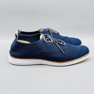 Cole Haan Shoes Womens 9.5 Blue Stitchlite Knit Wingtip Oxford Grand OS Sneakers